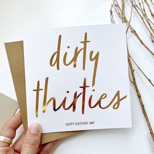 30e anniversaire | Sale années 30 | Carte d'anniversaire personnalisée pour elle | Trente
