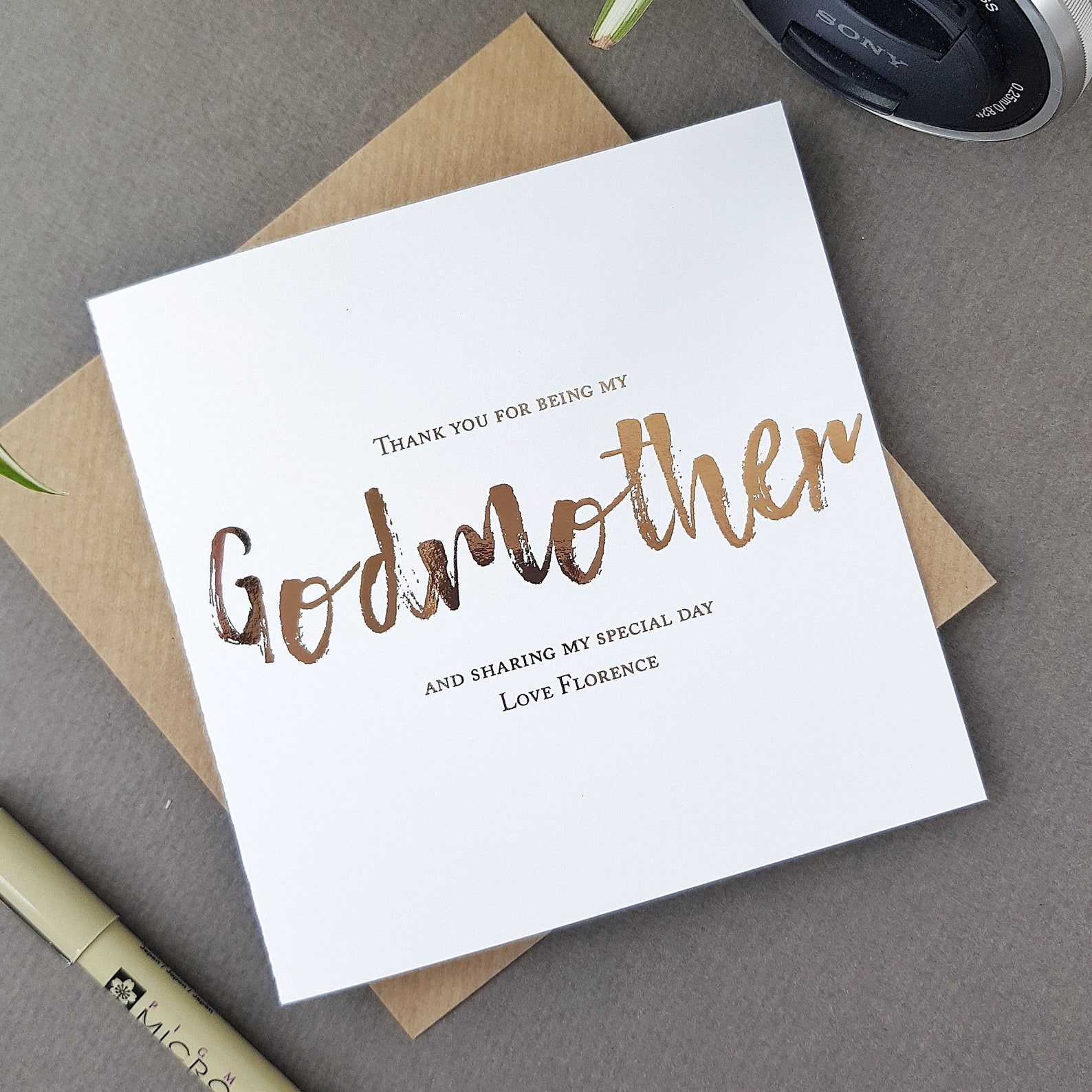 Godmother Christening Baptism Thankyou Card Will You Be My Godmother Godparent Card Etsy