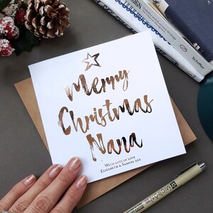 Carte de Noël personnalisée pour Nana | Carte spéciale de Noël | Nanna, Nounou, Nan