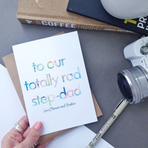 Personalised Birthday Card for Stepdad: Rad Step Dad