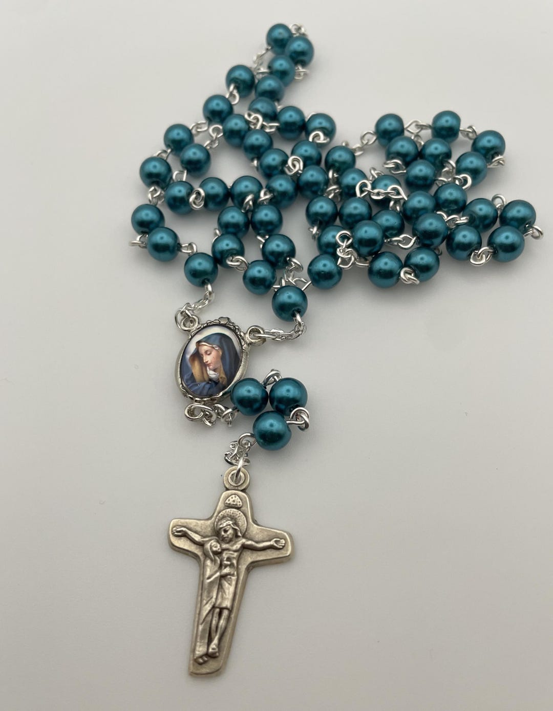 Seven Sorrows Rosary in Peacock Blue, Servite Rosary of the Sorrowful ...