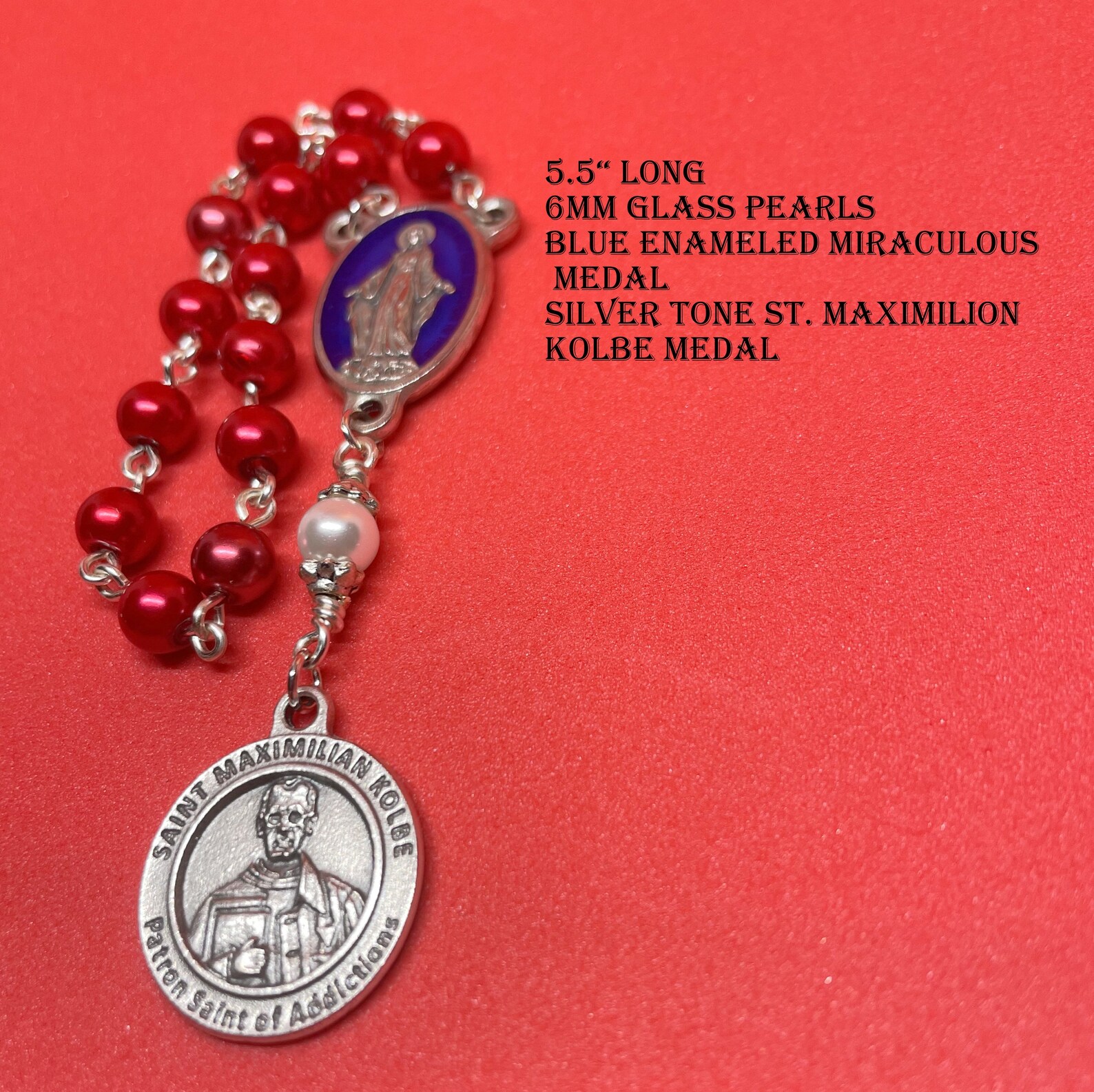 St. Maximilian Kolbe Chaplet Patron Saint of Addiction - Etsy