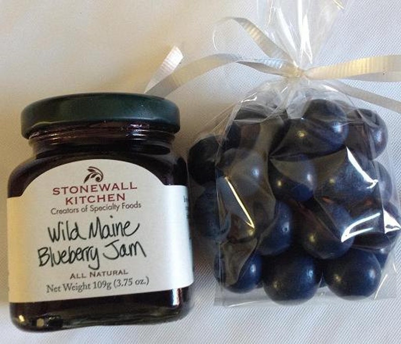 Wild Maine Blueberry Jam And Blue Chocolate Covered Blueberries Party Favors Games Paper Party Supplies