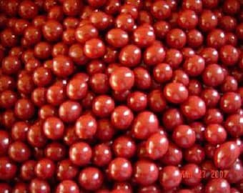 Red Chocolate covered Cranberries, 2 oz, 4 oz, 8 oz, 16 oz cello bags, Maine Made, Wedding favor -- or anytime!    OUT TIL FALL 2024!