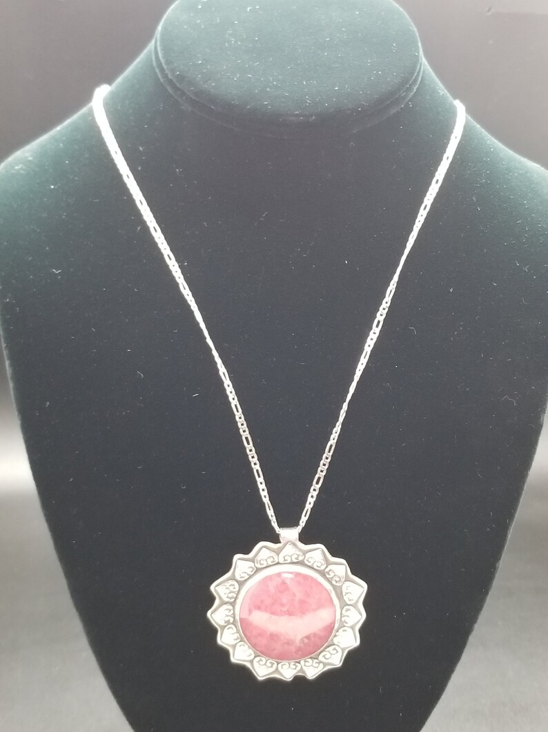 NecklaceNecklaces for WomenStonesStone NecklaceStone Necklace WomenStone PendantStone Pendant NecklaceRhodochrosite Necklace