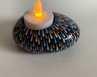 Hand Made, Hand-Painted Tea Light Candle Holder
