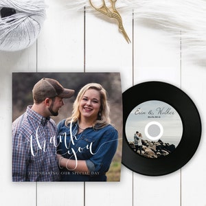 Vinyl CDs and Full Color Sleeves package, CD Wedding Favors, Custom CD Sleeves & Vinyl CDs, Unique Wedding Favors, Customizable Design