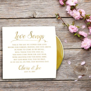 Custom Printed CD Sleeves, CD Cover, Sleeve Wedding Favors, Gold Wedding Favors, Color Printed CD Sleeves, Custom Album Covers, Party Favor