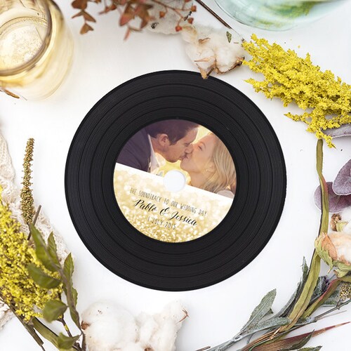Vinyl Style CD Wedding Favors Retro Vinyl Cds CD Covers CD Etsy