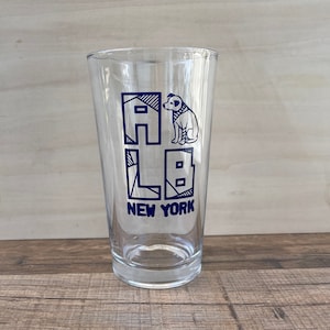 Nipper Pint Glass, prezent dla miłośnika piwa, prezent dla niego, Albany, Nowy Jork, szklanka do piwa