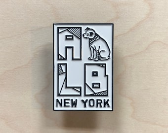 Albany Nipper, broche en émail, cadeau de New York,