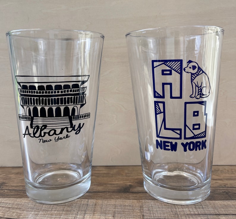 Nipper Pint Glass, Beer Lover Gift, Gift for Him, Albany, New York, beer glass image 8