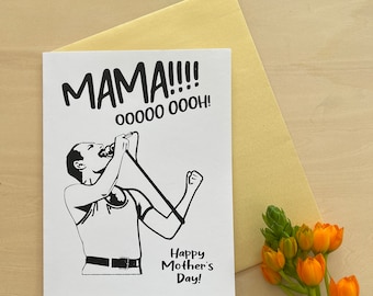 Funny Mothers Day Card, Freddie Mercury, MAMA