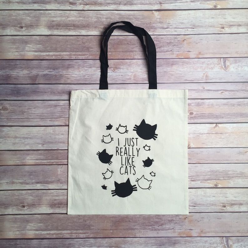 I Just Really Like Cats Tote Bag Cat Lady Cat Lover Gift - Etsy