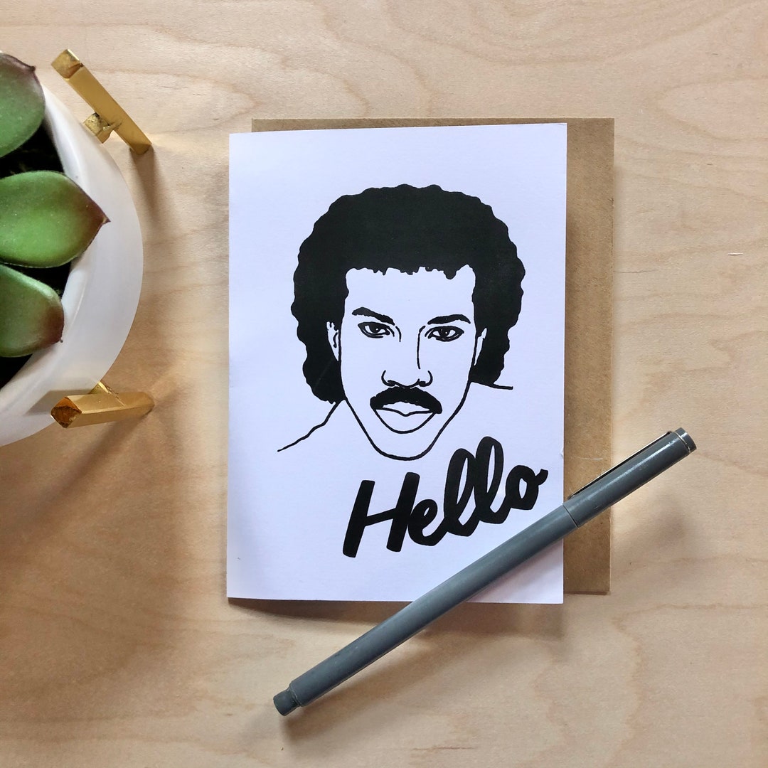 Lionel Richie Hello Greeting Card - Etsy
