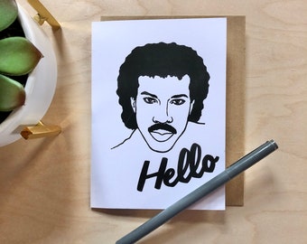 Lionel Richie Hello Greeting Card