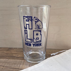 Nipper Pint Glass, Beer Lover Gift, Gift for Him, Albany, New York, beer glass image 3