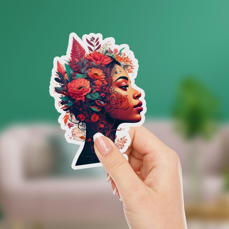 Double Exposure Woman Flowers Clipart 1 | Sublimation T-shirt Sticker ...
