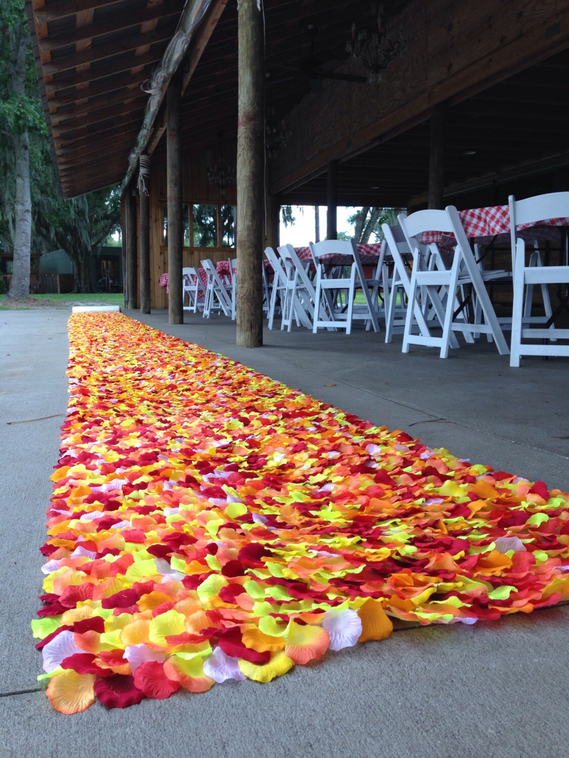Aisle Runner in Fall ColorsOrange Yellow Red & Pink Aisle Etsy