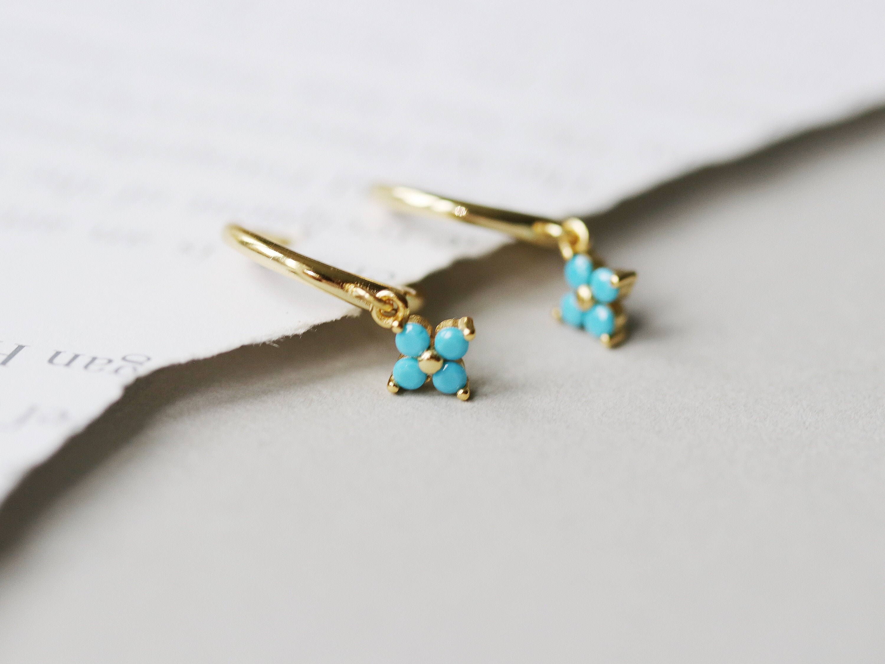 Turquoise 2024 clover earrings