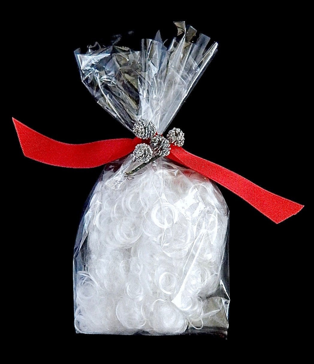 German Curly Spun Glass Angel Hair for Holiday Decorating Old Etsy