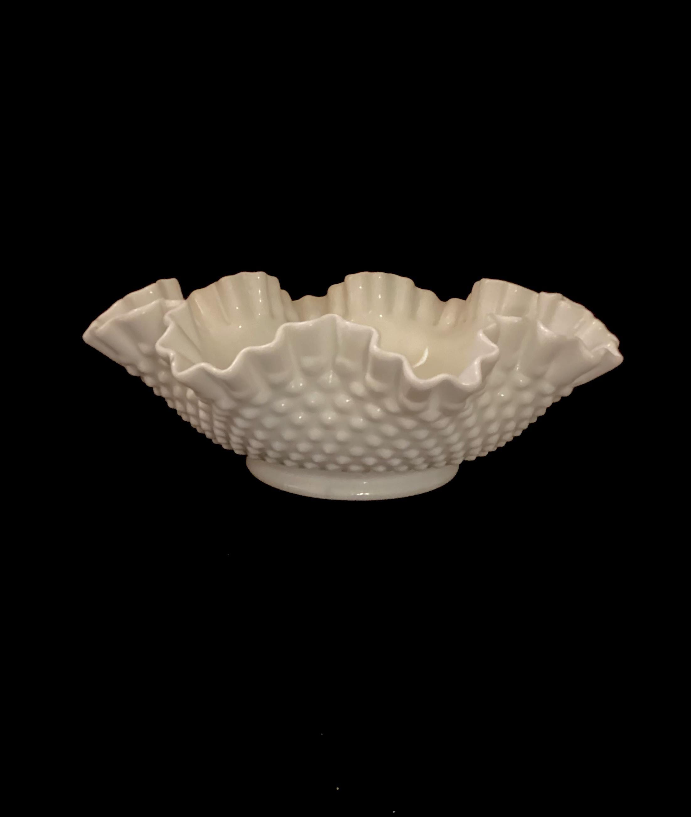 White Fenton Bowl - Etsy