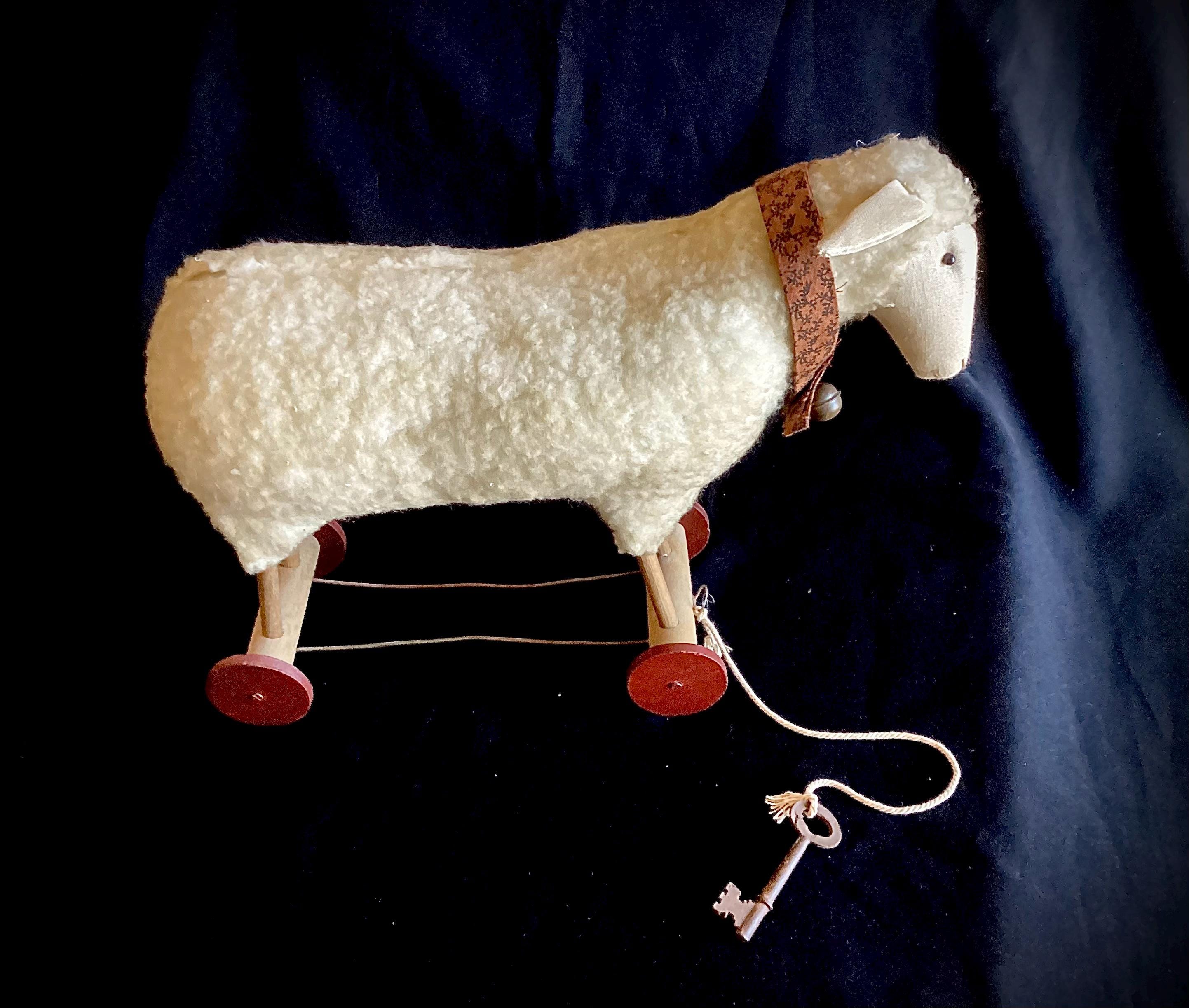 Antique Sheep Pull Toy - Etsy