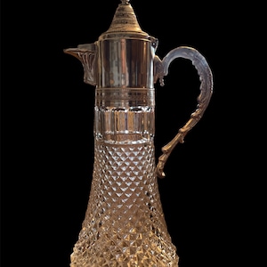 Vintage Lead Crystal Italian Claret Wine Jug