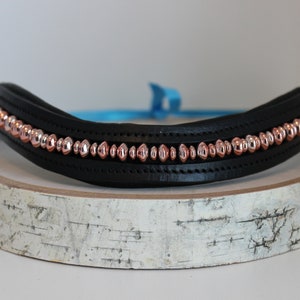 Custom Made Beaded Genuine Leather Horse Browband