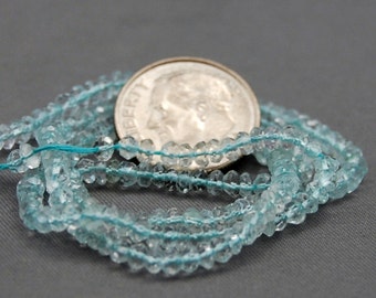 D120 - Aquamarine Gemstone Roundel Beads