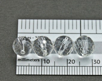 D113 - Loose Faceted Crystal Quartz Beads
