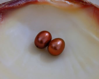 D286 - Loose Well Matched Freshwater Pearl Earring Pair