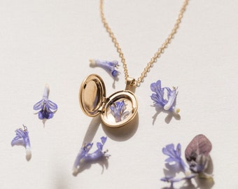 Oval Locket Necklace, Vintage Style Locket, Personalized Locket Necklace, Initial Locket | 14k Gold Fill, Sterling Silver | GNV_0361