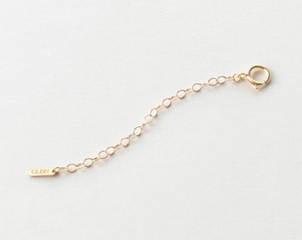 Necklace Chain Extender, Adjustable Bracelet Extension, Removable Chain Lengthener | 14k Gold Fill, Sterling Silver, Rose Gold | A004
