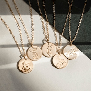 Talisman Pendant Necklace, Mystic Circle Necklace, Manifestation Jewelry, Celestial Necklace | 14k Gold Fill, Sterling Silver | GNV_0213_MY