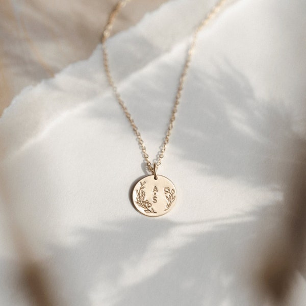 Bloemen eerste ketting, gepersonaliseerde ketting voor moeder, Moederdag sieraden cadeau, bloemenketting | 14k gouden vulling, sterling zilver | LN213