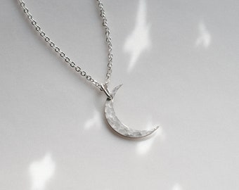 Lunar Phase Necklace, Crescent Moon Necklace, Full Moon Necklace, Celestial Pendant | 14k Gold Fill, Sterling Silver, Rose Gold | LN116