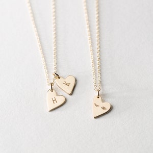 Goldtone Little Sister Rock on Clear Crystal Heart Custom Initial Badge Clip Necklace Goldtone Little Sister Rock on Clear Crystal Heart Custom Initial Badge Clip Necklace