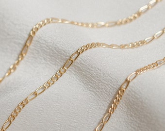 Dainty Figaro Chain Necklace, Infinity Chain Necklace, Minimal Layering Necklace, Custom Chain | 14k Gold Fill, Sterling Silver | GNC_0026