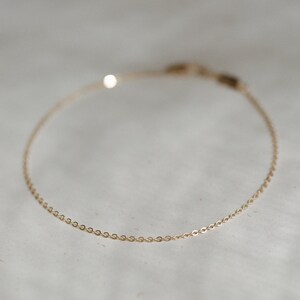 Minimal Chain Anklet, Dainty Chain Anklet, Cable Chain Anklet, Simple Chain Anklet 14k Gold Fill, Sterling Silver GKC_0003 image 3