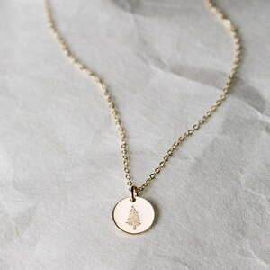 Evergreen tree necklace clearance