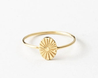 Sunshine Ring, Sunbeam Ring, Celestial Oval Ring, Sunburst Ring, Starburst Ring | 14k Gold Fill, Sterling Silver | GRP_0225_SN