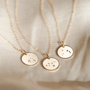 Constellation Necklace, Zodiac Pendant Necklace, Celestial Necklace, Custom Star Pendant | 14k Gold Fill, Sterling Silver | LN201