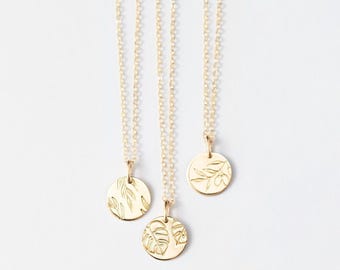 Monstera Necklace, Willow Necklace, Olive Branch Necklace, Leaf Pendant Necklace, Foliage Necklace | 14k Gold Fill, Sterling Silver | LN209