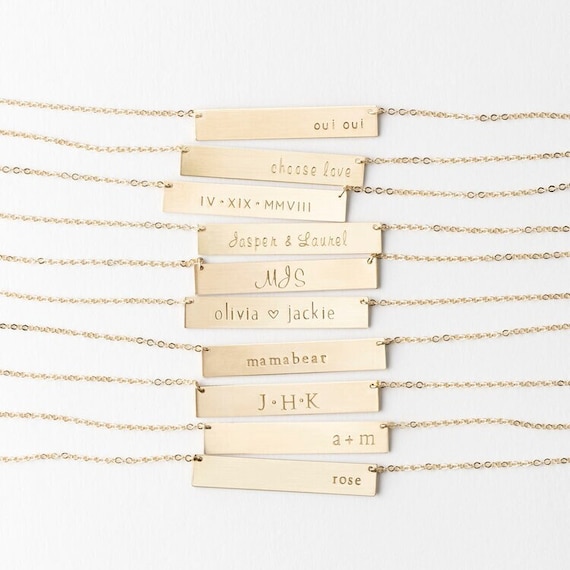 Bar necklace best sale ideas