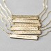 Customized Hammered Name Bar Necklace - Personalized OR Blank - in Silver, Gold or Rose Gold - LN155_32_H_hm 