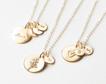 Children's initial necklace for moms sales