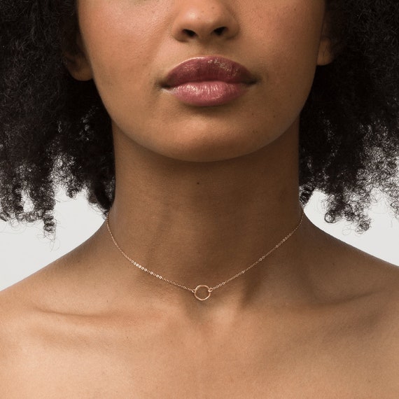 Buy Fabula Silver Tone Delicate Choker Necklace online