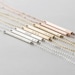Ultra Dainty Personalized Bar Necklace - Custom Delicate, Tiny Letters -  Minimal Initial Necklace - Gold, Silver or Rose Gold - LN120_30 
