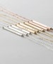 Ultra Dainty Personalized Bar Necklace - Custom Delicate, Tiny Letters -  Minimal Initial Necklace - Gold, Silver or Rose Gold - LN120_30 